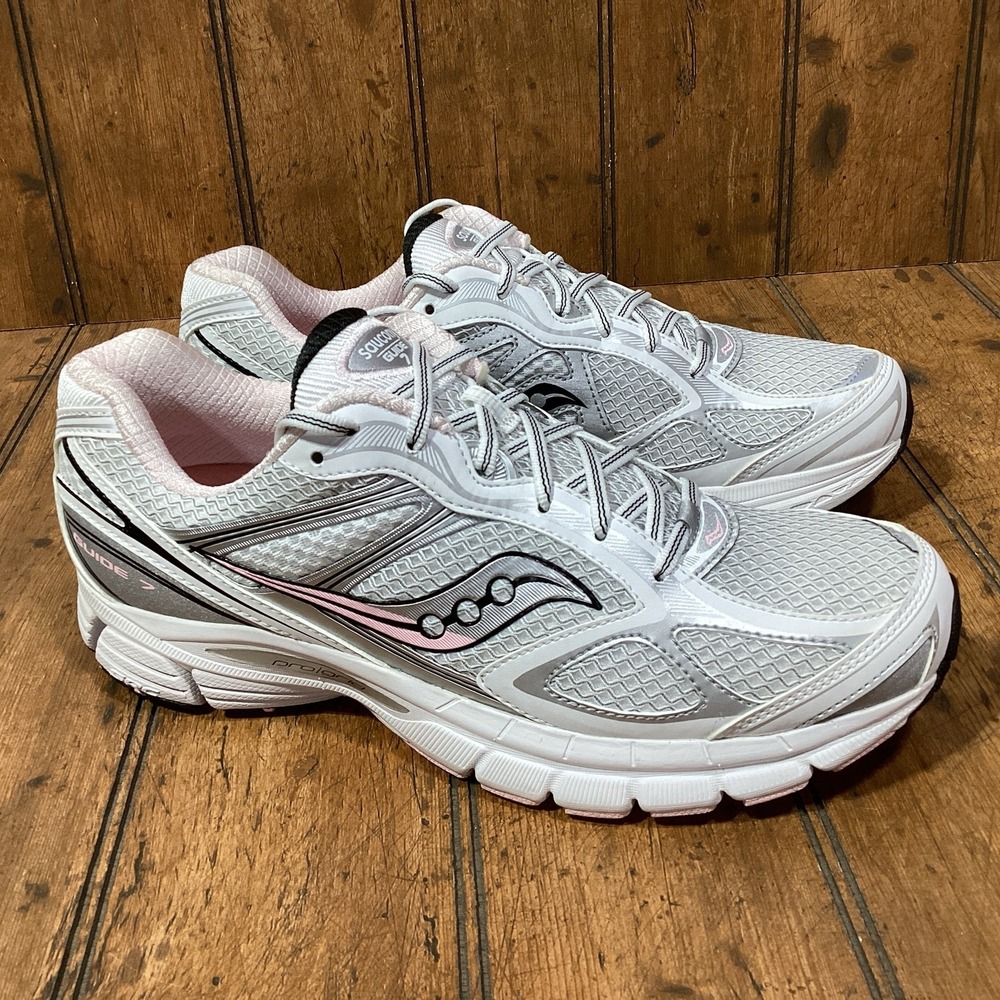 NEW Saucony Progrid Guide 7 White/Pink Women's Size 11 Running Shoes S60936-4